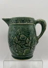 Nelson McCoy Lotus Pottery Pitcher Waterlily Fish Shaped Handle Vintage