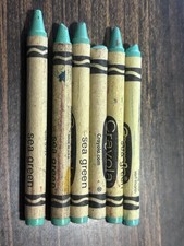 Vtg Crayola Crayons Binney Smith 6 Sea Green 80s/90s/00s Retro Used Retired