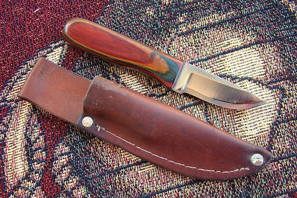 Anza U.S.A. Custom File Made Knife w/Leather Sheath" - Image 2 of 4