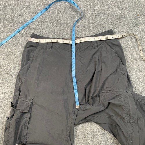 REI Pants Mens 34 Graphite Grey Nylon Cargo Zip Off Convertible Hiking Shorts - Picture 6 of 11