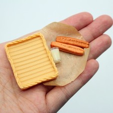 Miniature Chinese Street Model Figure Soymilk Fried Bread Kitchen Set
