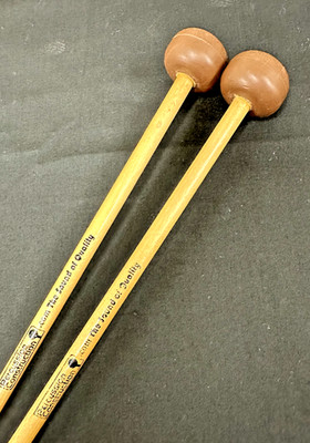 VINTAGE Percussion Construction Marimba Mallets, Brown-Medium Soft - EXCELLENT