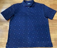 Ben Hogan Performance Golf Polo Shirt Size L Palm Trees Red White Blue Patriotic