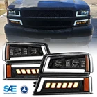 DOT LED Headlights DRL Bumper Signal Lamp For 2003-2007 Silverado 1500 2500 3500