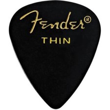 Fender 351 Classic Celluloid Guitar Picks - BLACK - THIN - 144-Pack 1 Gross 