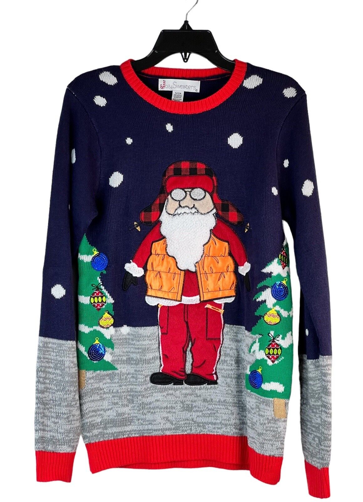 Jolly Sweaters 3D Santa Dressed for Winter Christ… - image 1