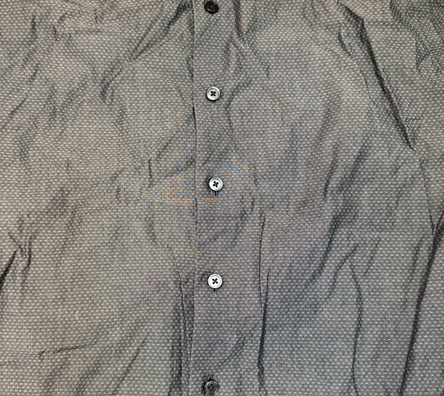 Express Men Fitted Button Down Dark Gray Shirt Si… - image 3