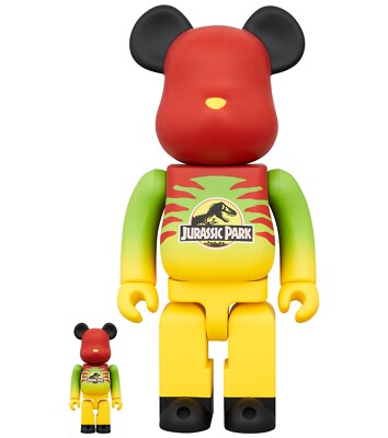 BE@RBRICK JURASSIC PARK GREEN 100％ 400％ BE@RBRICK 400% & 100% JURASSIC PARK GREEN & YELLOW Ver