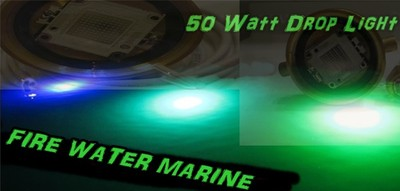 #ad #ad 50W 4000 LUMEN LED UNDERWATER DROP LIGHT BOAT DOCK PIER FISHING GREEN BLUE WHITE $98.10