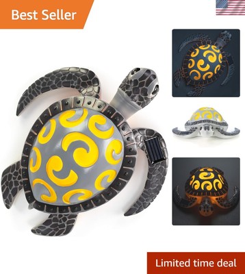 Charming Solar-Powered Tribal Sea Turtle Garden Light with LED Shell
