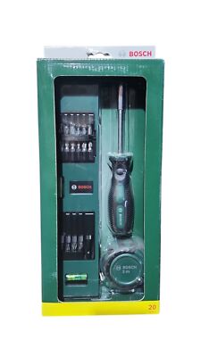 Bosch Wasserwaage Set 17-Tlg. Set Schraubenzieher Schrauberbits und Maßband