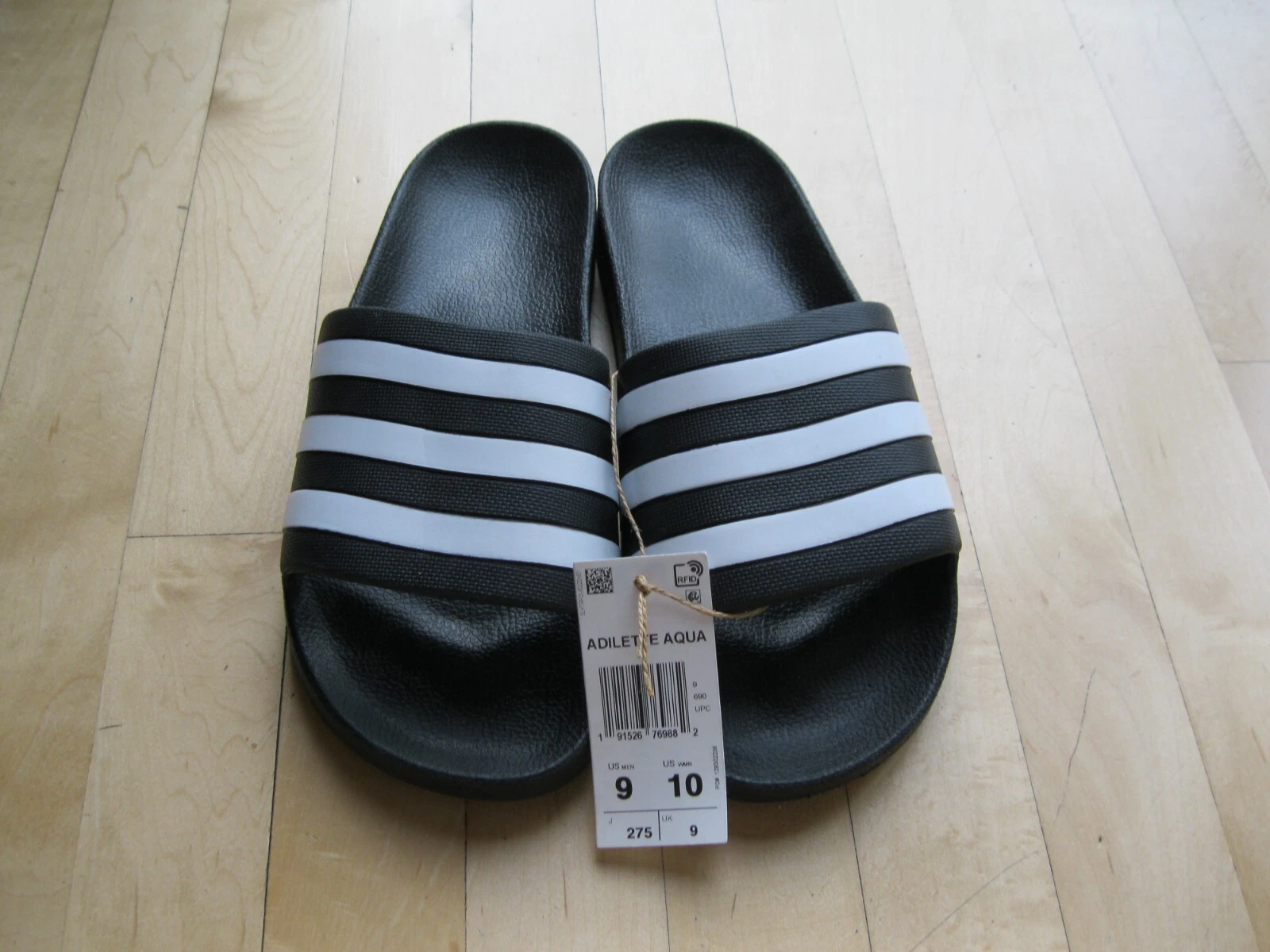 Sandali Adidas Adilette Comfort Sport Slide Nero Bianco Uomo 9 Donna 10 NUOVI