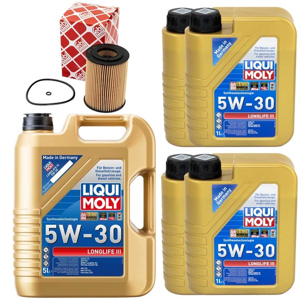 MotoröL Set Longlife 5W-30 Liqui Moly 9 Liter + ÖLfilter FüR Mercedes E-Klasse-image