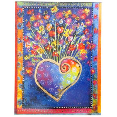 Laurel Burch Blooming Heart Small Birthday Card BTN95480