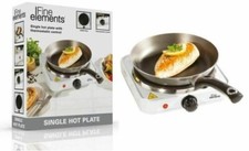 Single Electric Hot Plate Hob Kitchen Cooker Table Top Cast Iron Fine Elements