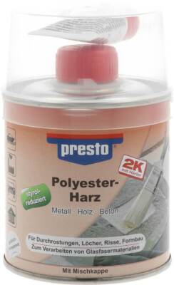 Presto Polyesterharz 250 g, VOC = 37,80%, zur Verarbeitung von Glasfaservlies