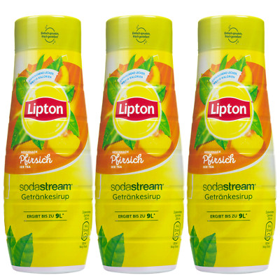 NEU Lipton Eistee Sirup Pfirsich 3x440ml für Sodastream Konzentrat