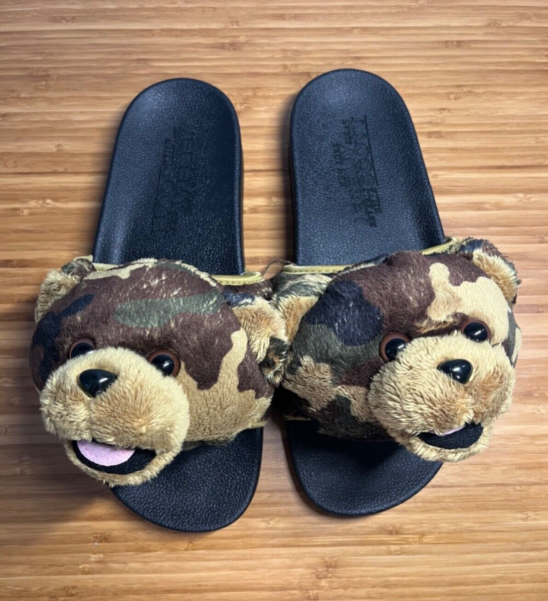 adidas JEREMYSCOTT JS ADILETTE TEDDY 新品 Adidas Jeremy Scott Adilette Teddy Bear Camo Slides HO2882
