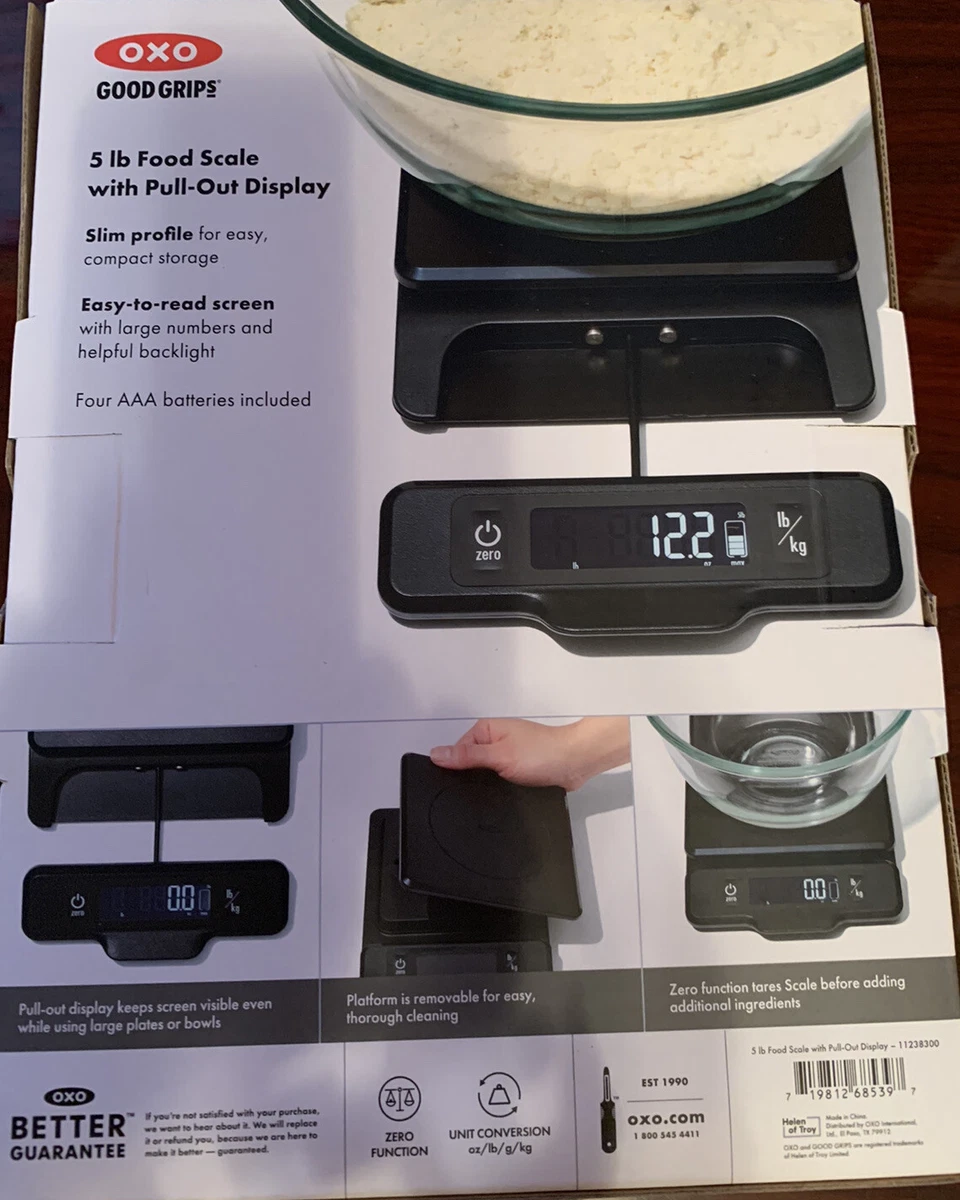 Oxo Good Grips 5 lb Food Scale with Pull Out Display Digital Face Pulls  Away New