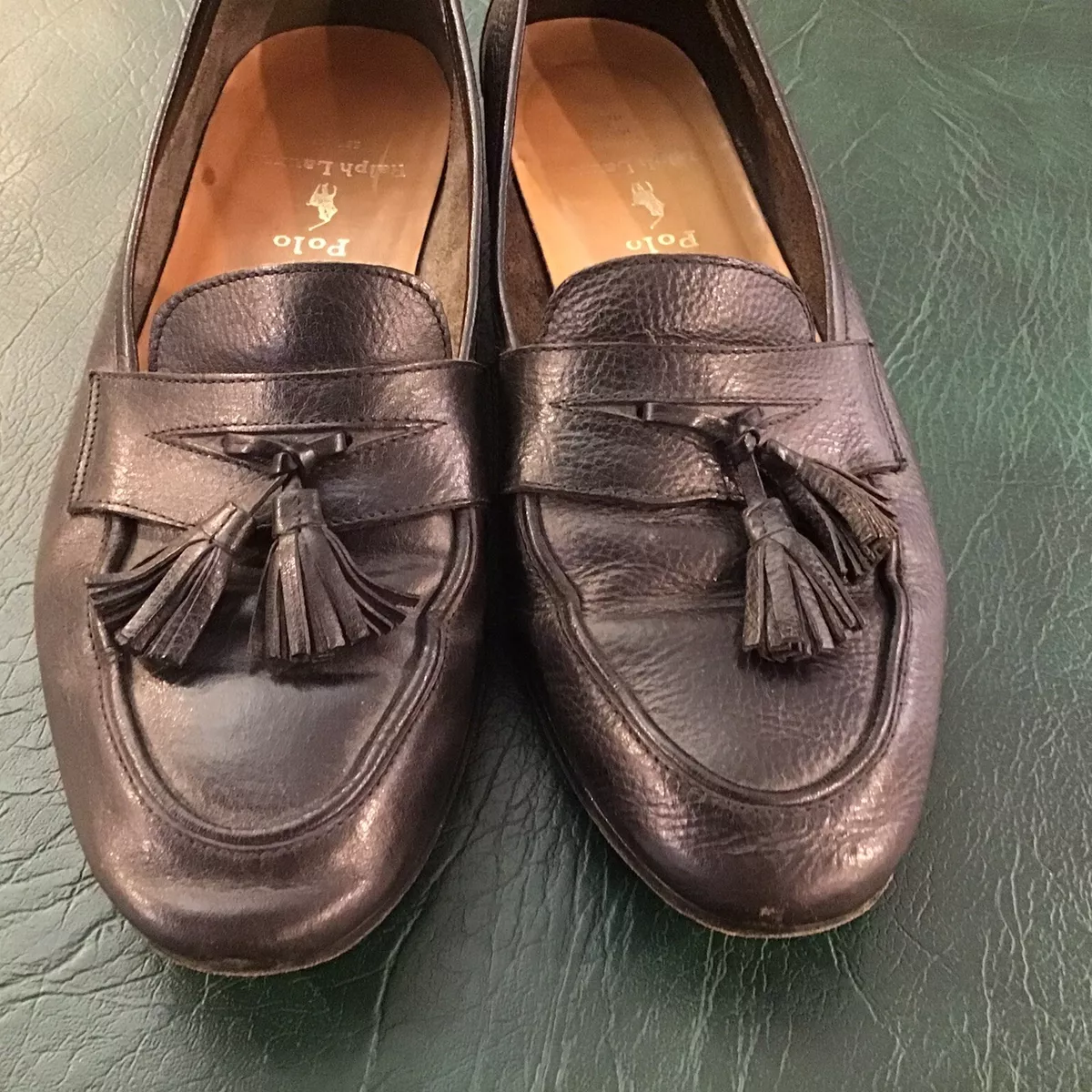 Polo, Ralph Lauren Tassel Loafers, Black, 8.5 D