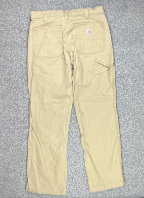 Carhartt Pants Mens 32x29 Brown Washed Duck Carpenter Loose