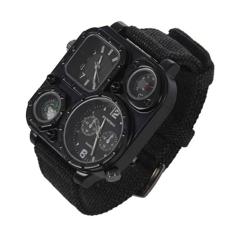 Men Dual Time Zone Quartz Wrist Watch with N1Z6rr eBay