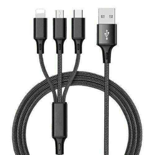 Universal 3 in 1 Charging Cable USB Multi Function Phone Charger Cord Type-C IOS - Picture 9 of 24