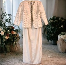 R  M Richards Dress With Jacket Full Length Womens 10 New