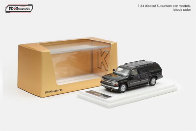MK 1/64 Scale Chevrolet Suburban Black Diecast Car Model Toy Collection Gift