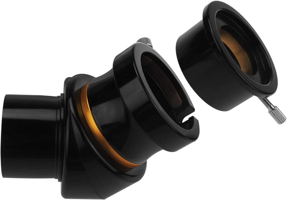 Telescopio espejo diagonal con prisma de montaje completo de metal 45° para oculares de 2" y 1,25'' Foto 2 de 4