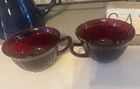 Anchor Hocking Royal Ruby Teacups - Set of 2 Vintage