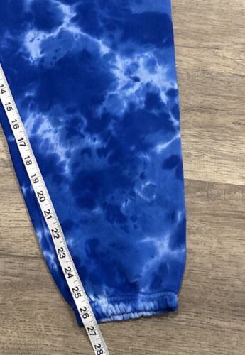 Polo Ralph Lauren Sweatpants Womens Large Jogger Terry Cloth Tie Dye Blue Marble - Picture 4 of 7