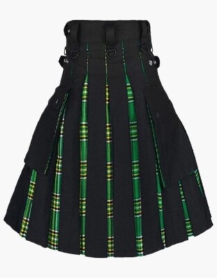 Scottish Tartan & Cotton Hybrid Utility Kilts - Highlander Casual Kilt for Men's