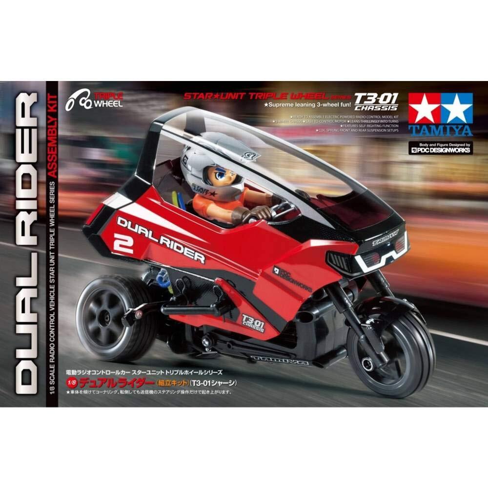 Tamiya 1/8 RC Star Unit Triple Boy No.07 Dual Rider T3-01 Chassis