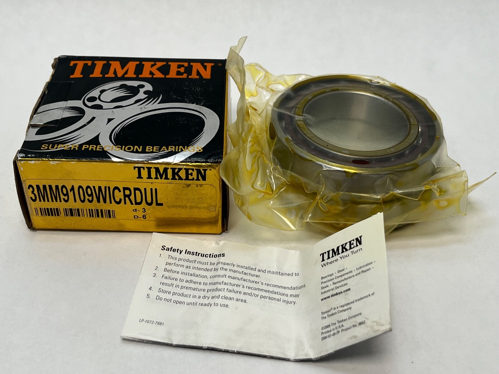 Timken Fafnir 3MM9109WI-DUL Bearing 45x75x16mm 7009-A 2 Pack