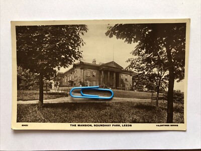 The Mansion Roundhay Park Leeds 1916 Außenlandschaft Gartenansicht RPPC