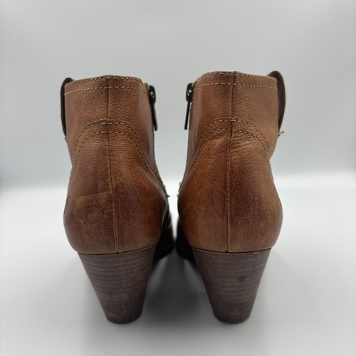 Frye Reina Bootie Women's Western Leather Dress Boot - Cognac (Brown) US Size 6M - Picture 7 of 10