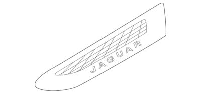 Genuine Jaguar E Pace Gloss Black Front Wing Trim J9C6914 for sale  