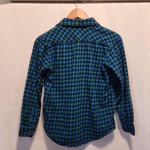 Canyon River Blues Button Up Shirt Youth Boys M Plaid Blue & Green Long Sleeve - Picture 3 of 5