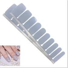 Jaysea Arts Nail Wraps, Color Light Gray Street Nails Winter Polish Strips, B4G1
