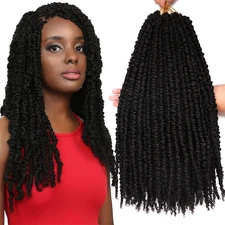 20" Braiding Hair passion twist 8 pack 1B crochet women long Bohemian extensions