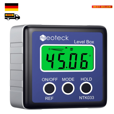 Neoteck Digital LCD Protractor Inclinometer Wasserfest