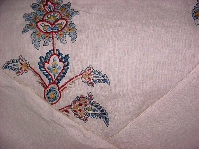 Tela de tapicería de lino bordada 1-1/4 Lee Jofa 2012113 Khamsa Pasiley Foto 4 de 4