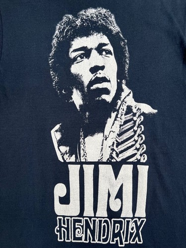 Jimi Hendrix Vintage T-Shirt Fruit of the Loom Black Petit - Photo 2 sur 4
