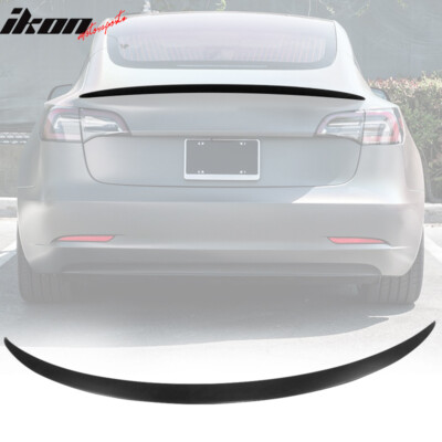 Fits 17-23 Tesla Model 3 OE Style Rear Trunk Lid Spoiler Wing Lip Unpainted ABS