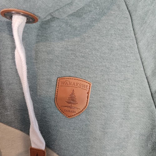 Neu Wanakome Hoodie Sweatshirt Damen Kordelzug zum Binden Colorblock Kängurutasche - Bild 3 von 11