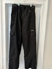 Ocean Earth OE Pro Men’s Ski Snowboard Pants Fleece Lined Black Sz Small EUC