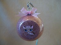 Handmade Littlest Pet Shop Kitty 3 Glass Ball Ornament, Made In The Usa, Handmade Littlest Pet Shop Kitty 3 Glass Ball Ornament, Made In The Usa,