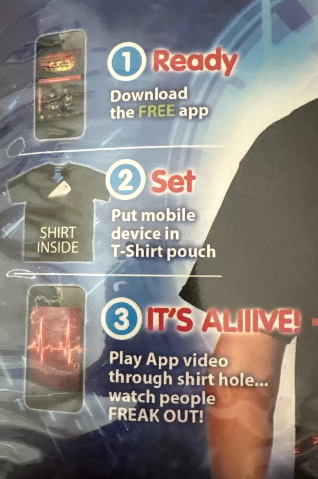 Camisa Zombie Morph Costume Co. Digital Dudz Unisex Corazón Golpeante Talla Extra Grande Foto 4 de 4