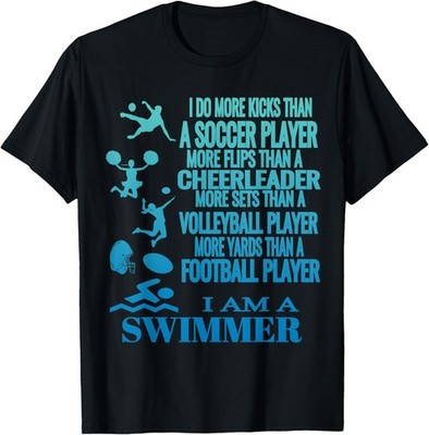 I Am A Swimmer T Shirt Funny Swim Swimming Cool Practice Tee